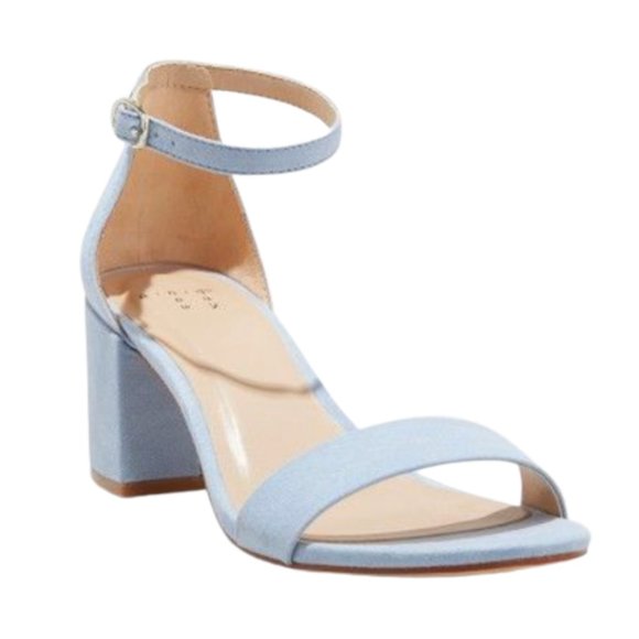 block heels light blue